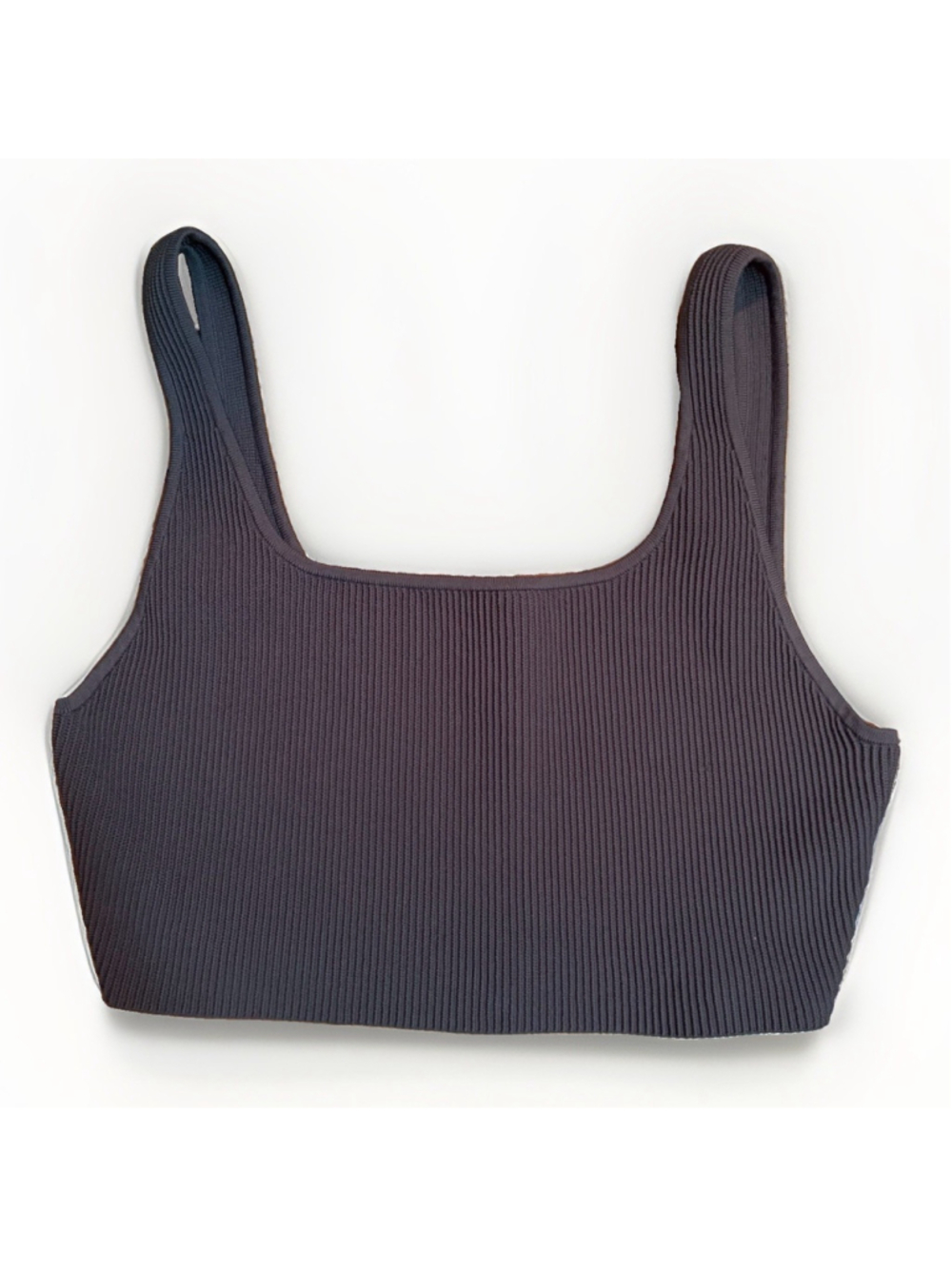 Aritzia Babaton Sculpt Knit Square Neck Cropped Tank Olive Green - Size 1X